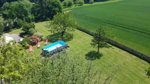 Aerial view of garden